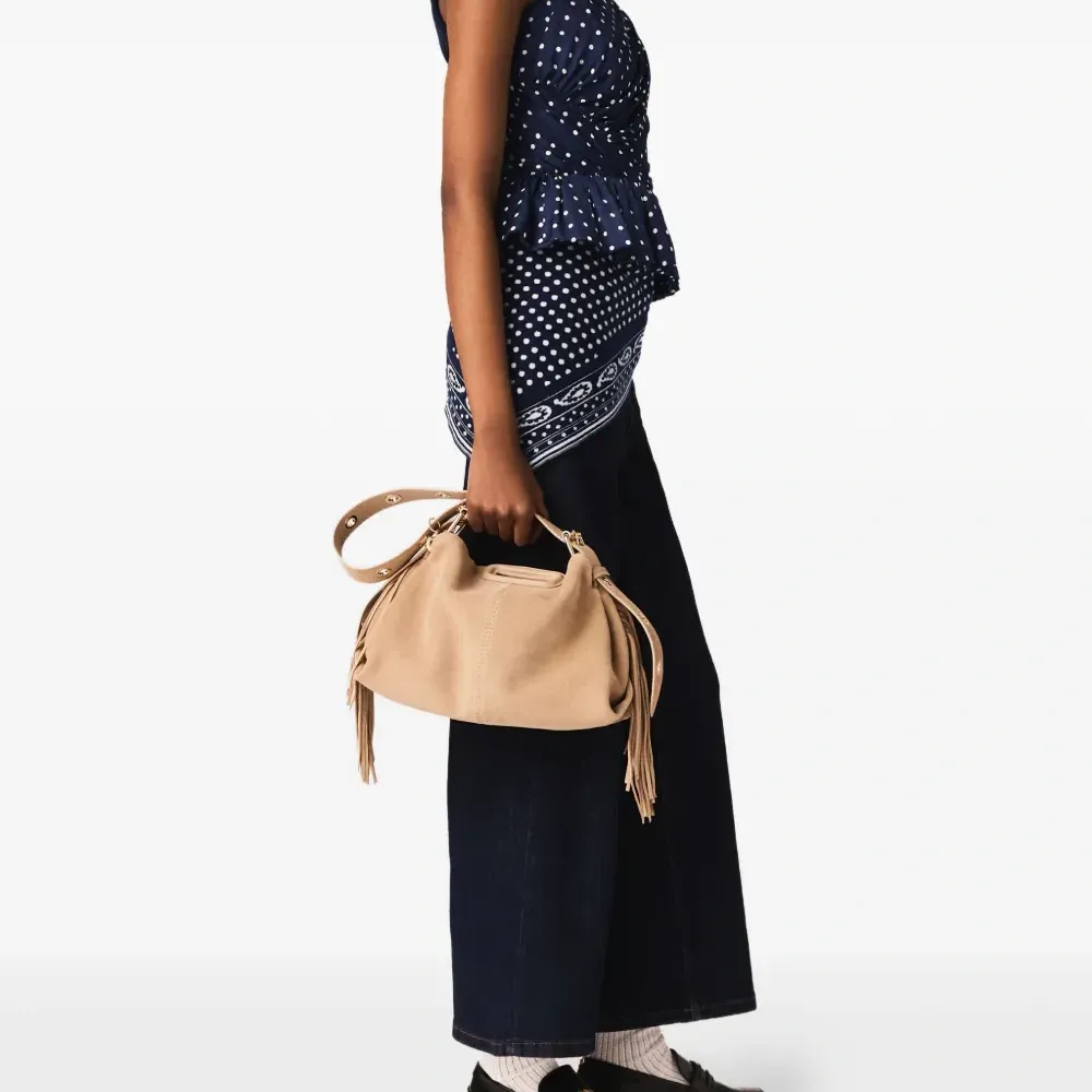 Блузка без бретелек в горошек