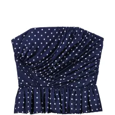 Блузка без бретелек в горошек