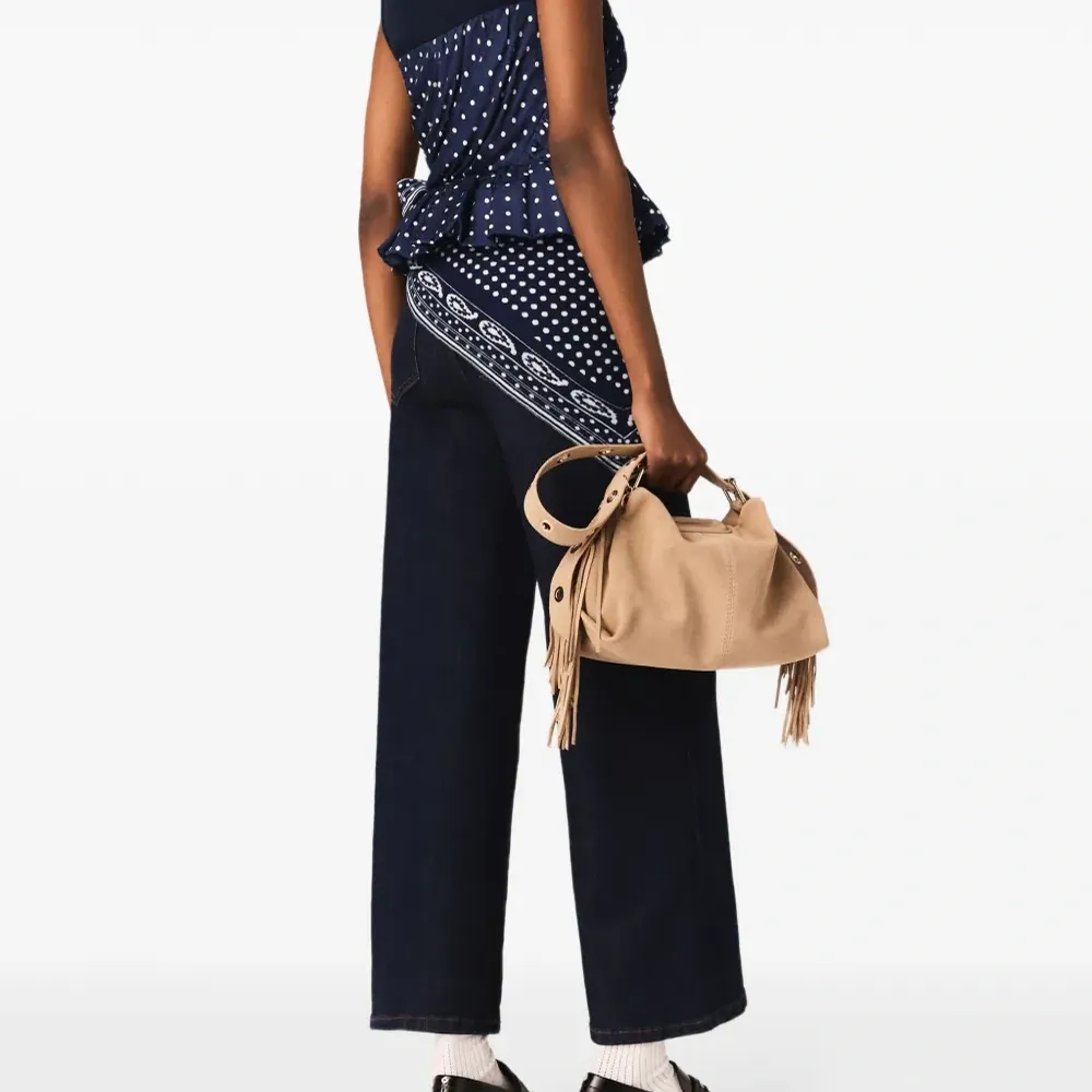 Блузка без бретелек в горошек