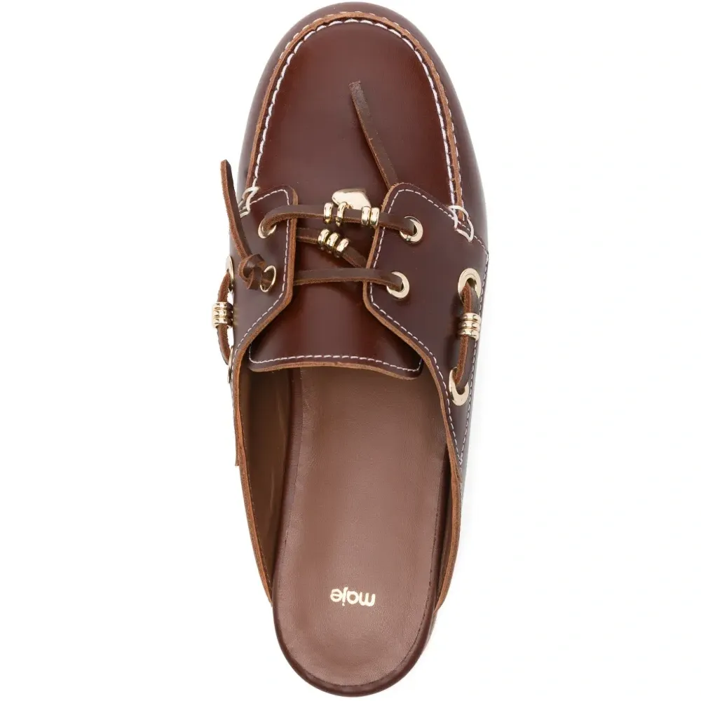 Мюли Heitor на шнуровке с люверсами