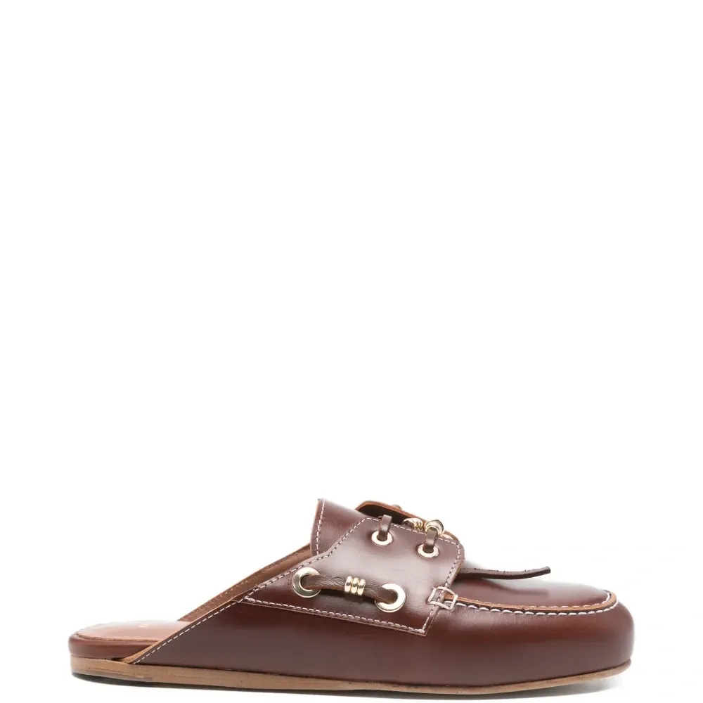 Мюли Heitor на шнуровке с люверсами