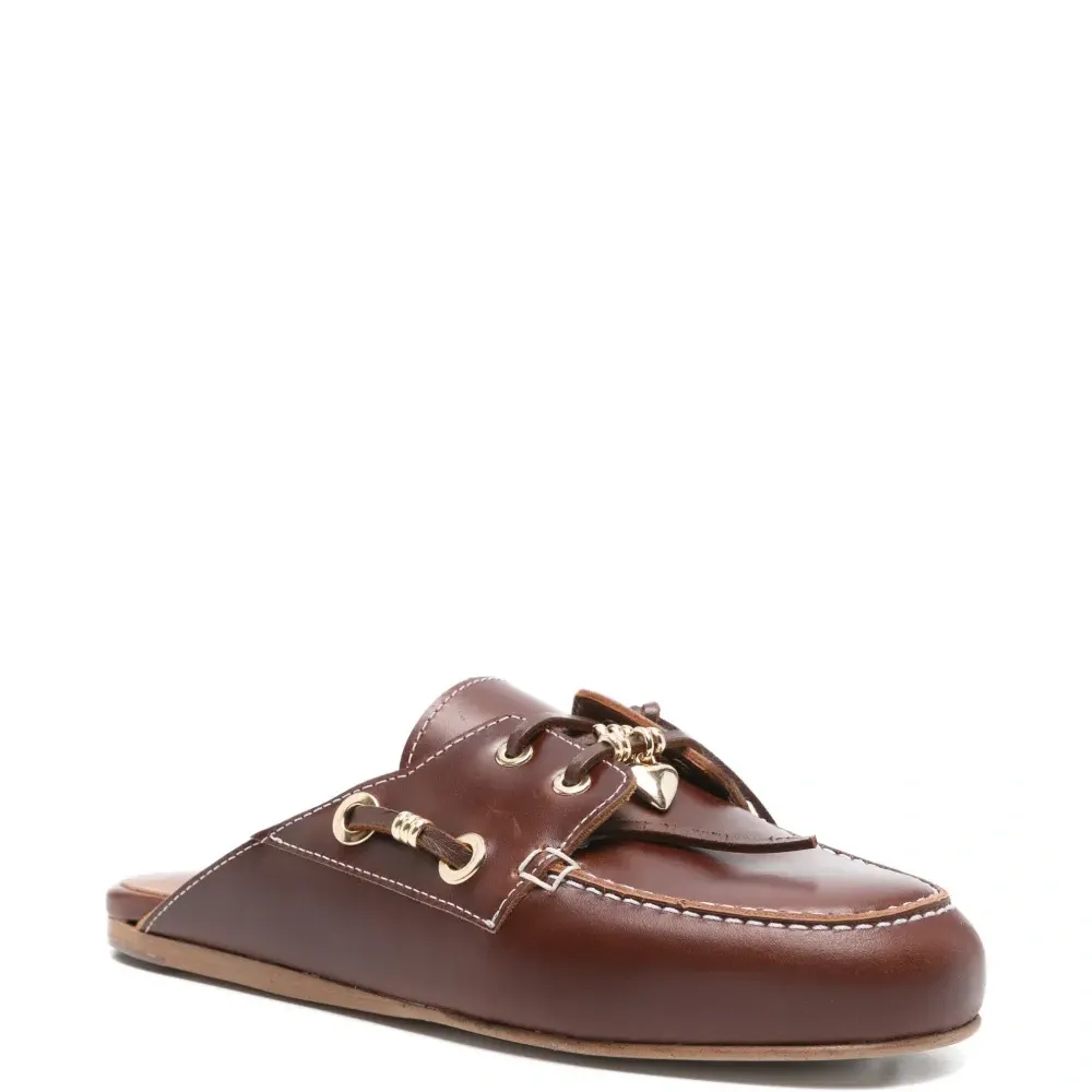 Мюли Heitor на шнуровке с люверсами