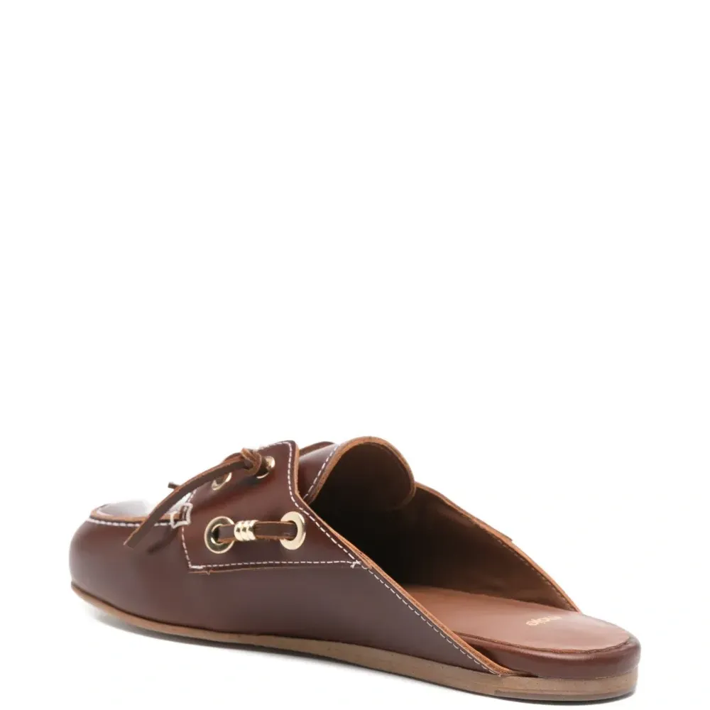 Мюли Heitor на шнуровке с люверсами