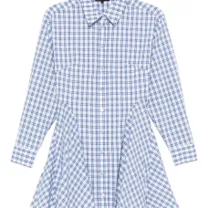 Платье мини в клетку