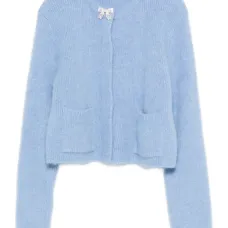 Кардиган с длинными рукавами и бантом