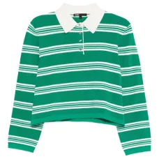 Полосатая рубашка поло с длинными рукавами