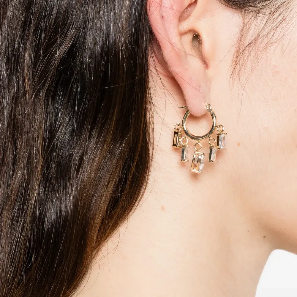 Серьги с цирконами Серьги с цирконами