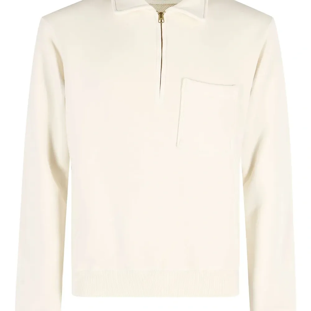 Толстовка с воротником на молнии и нагрудным карманом