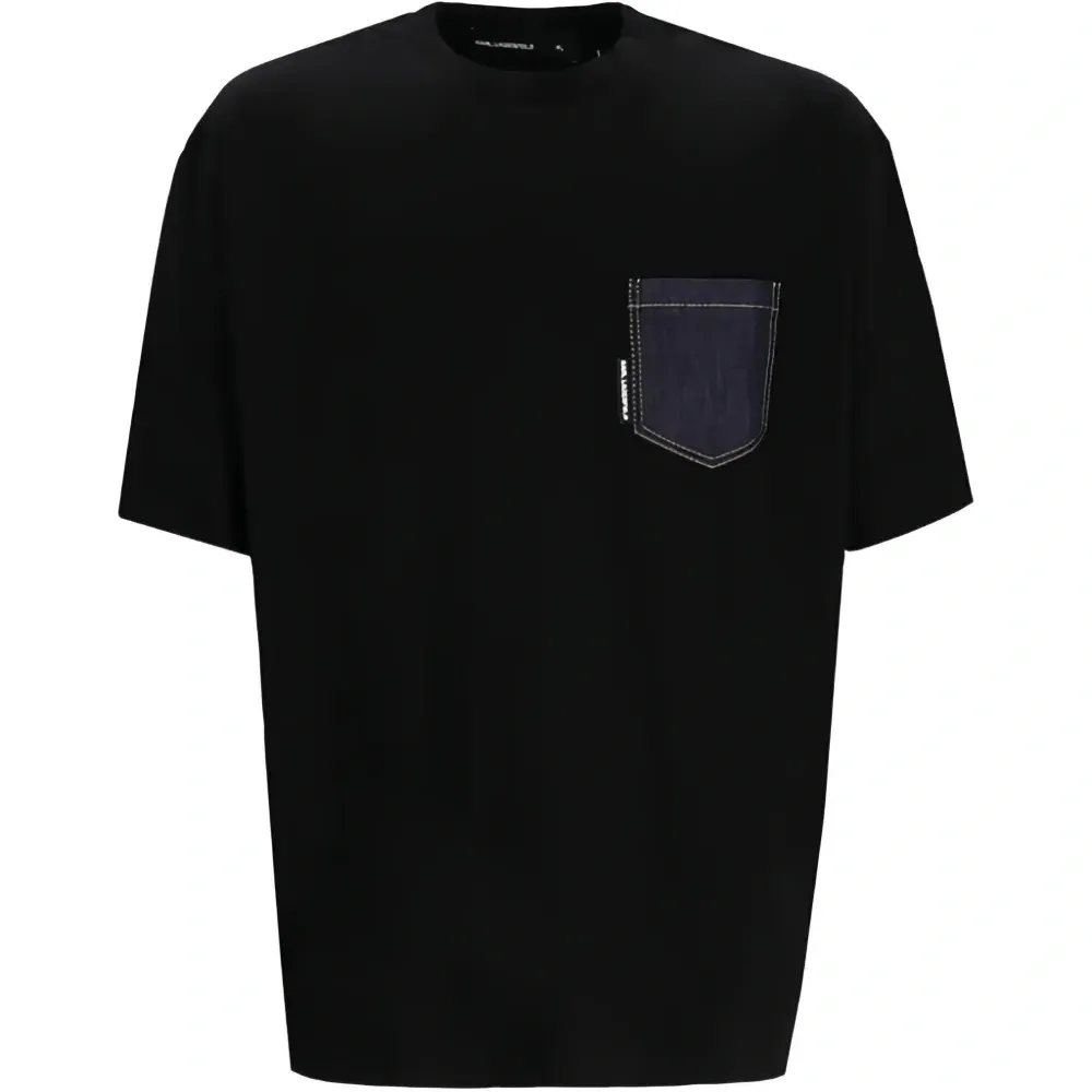 Футболка с круглым вырезом и карманом