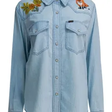 Рубашка с вышивкой на кармане