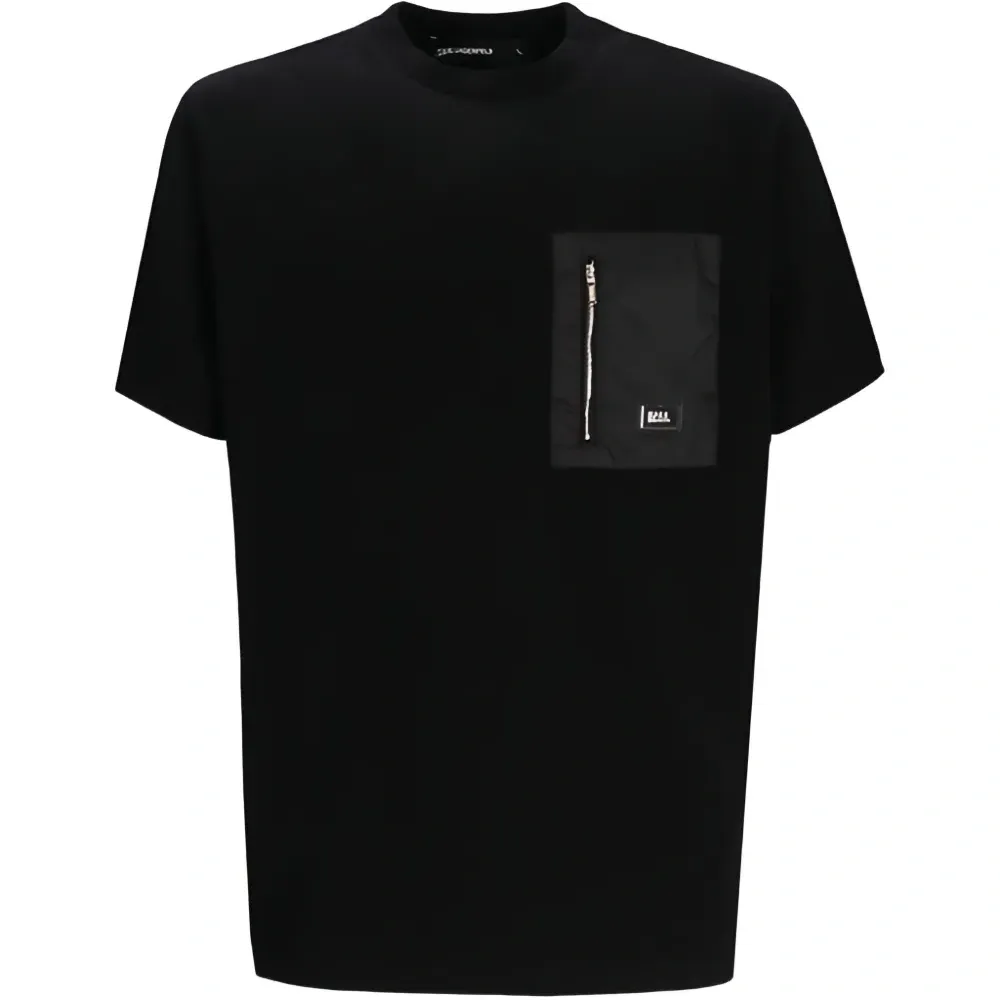 Футболка с круглым вырезом и карманом