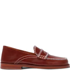 Лоферы с декоративной строчкой