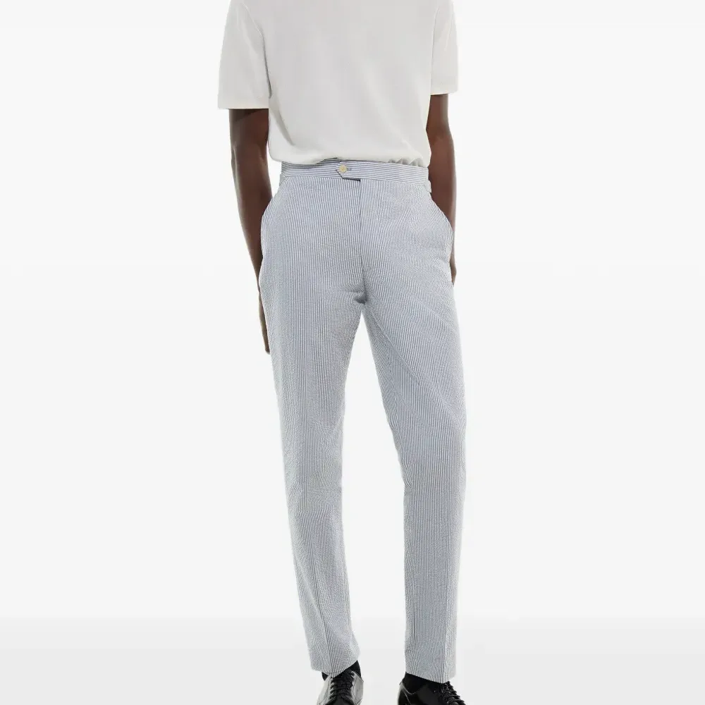 Брюки прямого кроя в полоску