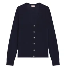 Кардиган с V-образным вырезом из шерсти