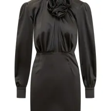 Платье с высоким воротником