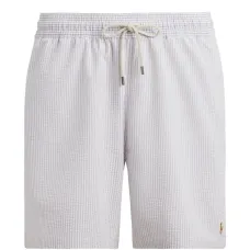 Плавательные шорты из крепа-сирсакера на завязках