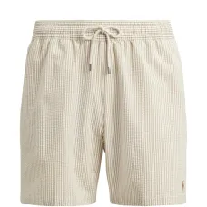 Плавательные шорты из крепа-сирсакера на завязках