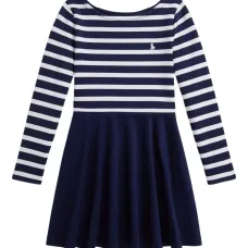 Полосатое платье с логотипом