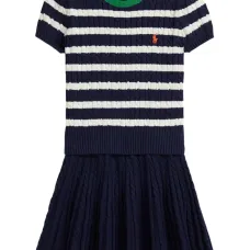 Комплект из топа и юбки в полоску