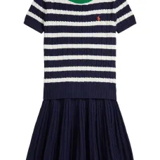 Комплект из футболки и юбки с вышитым логотипом