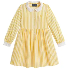 Полосатое платье с длинными рукавами