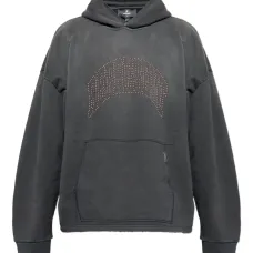 Трикотаж с капюшоном и заклепками