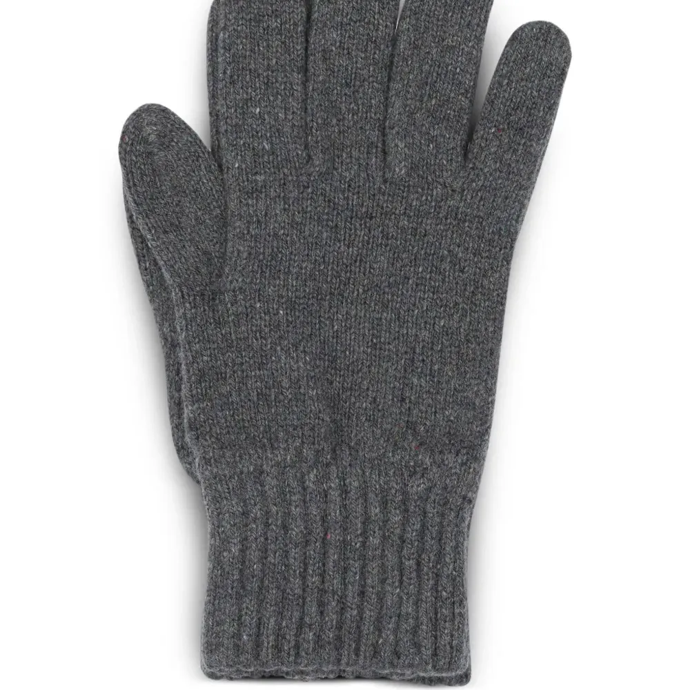 Перчатки с отделкой в рубчик