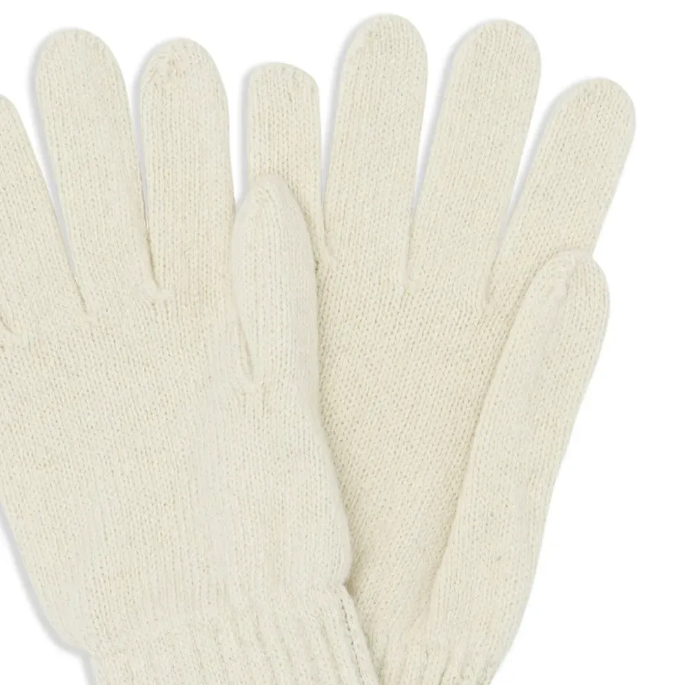 Перчатки с отделкой в рубчик