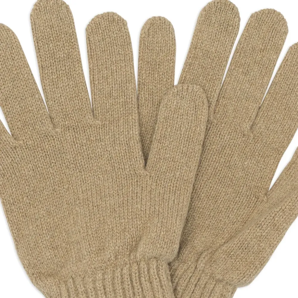 Перчатки с отделкой в рубчик