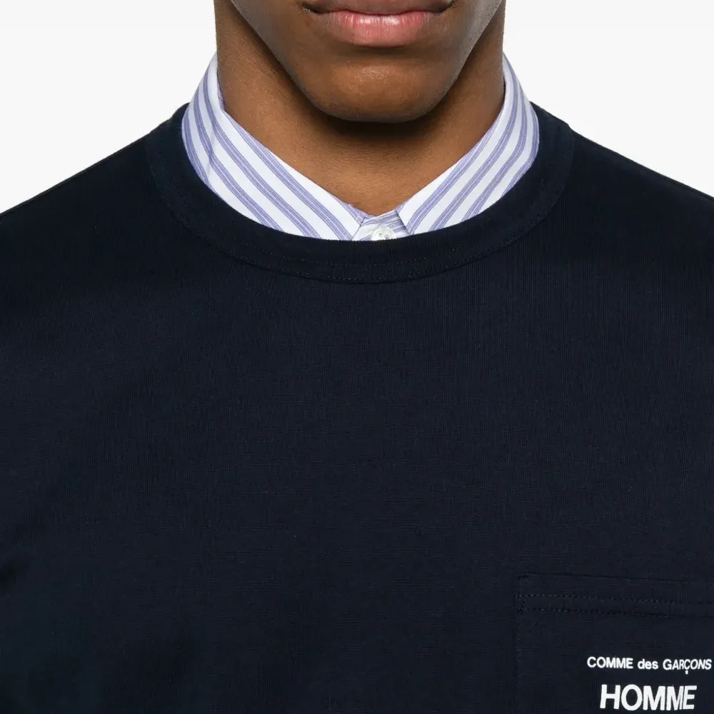 Топ с длинными рукавами и карманом