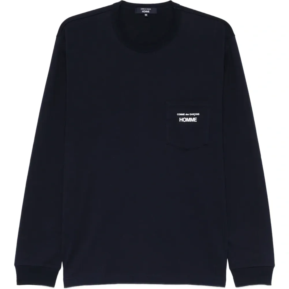 Топ с длинными рукавами и карманом