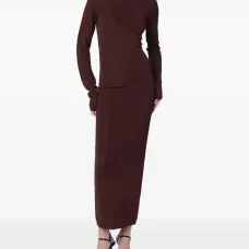 Платье миди с высоким воротником Платье миди с высоким воротником