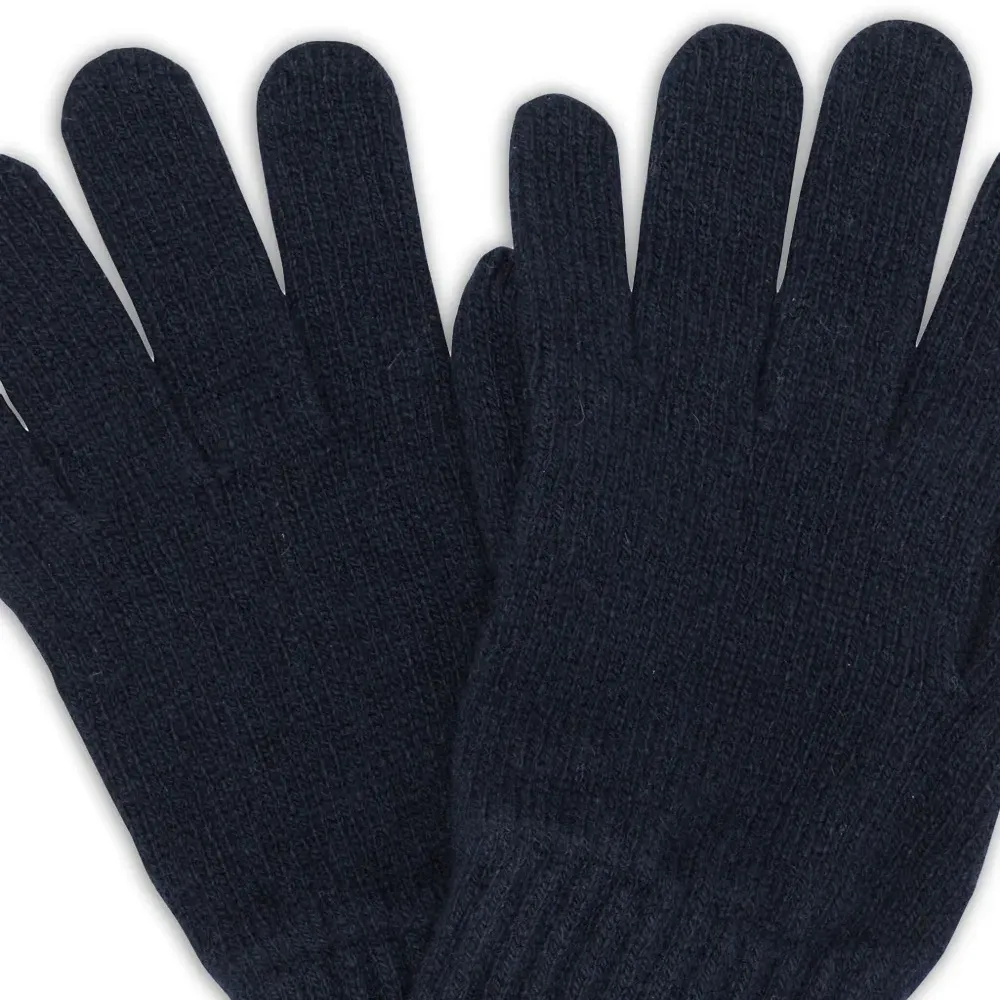 Перчатки с отделкой в рубчик