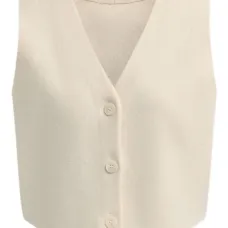 Трикотажный жилет с V-образным вырезом