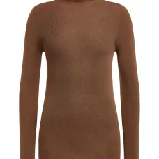 Свитер в рубчик с высоким воротником