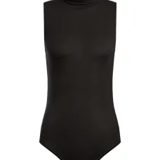 Боди без рукавов с высоким воротником