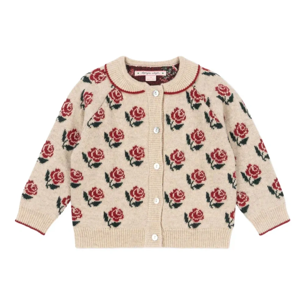 Топ на пуговицах с цветочным принтом