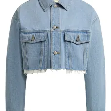 Джинсовая куртка с бахромой