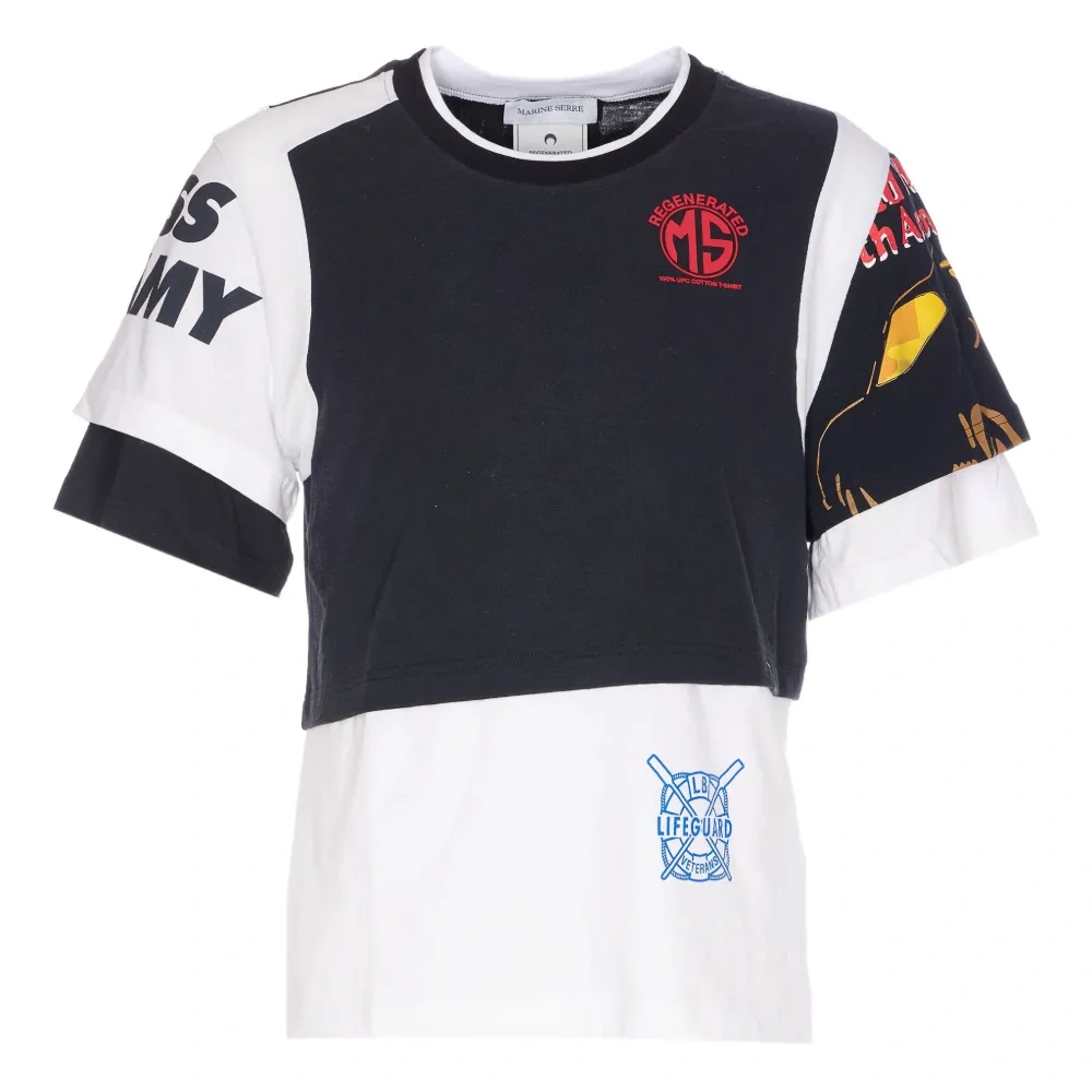 Многослойная футболка с принтом