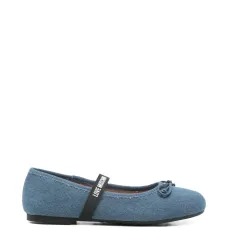 Балетки с ремешками и бантом