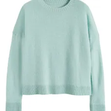 Свитер свободного кроя с подолом в рубчик