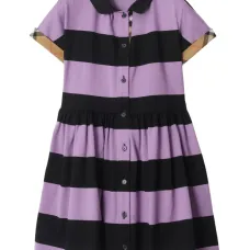 Платье-рубашка с отделкой в клетку