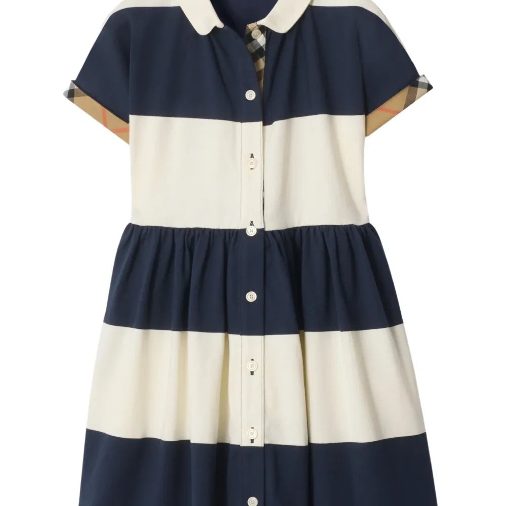 Платье-рубашка в полоску из хлопка