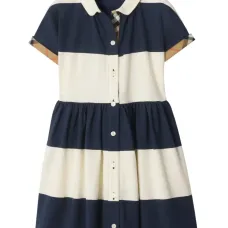 Платье-рубашка в полоску из хлопка