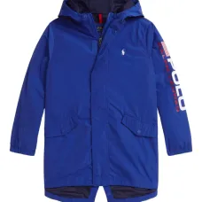 Куртка с капюшоном и вышитым логотипом