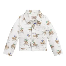 Джинсовая куртка с принтом