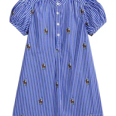 Платье из полосатого поплина