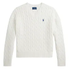 Свитер фактурной вязки с V-образным вырезом