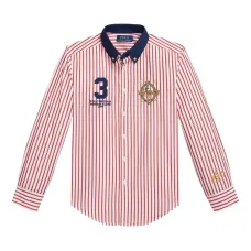 Рубашка в полоску с логотипом Pony Crest