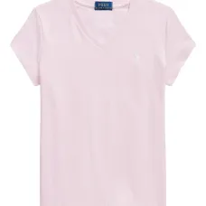 Футболка с вышивкой и V-образным вырезом